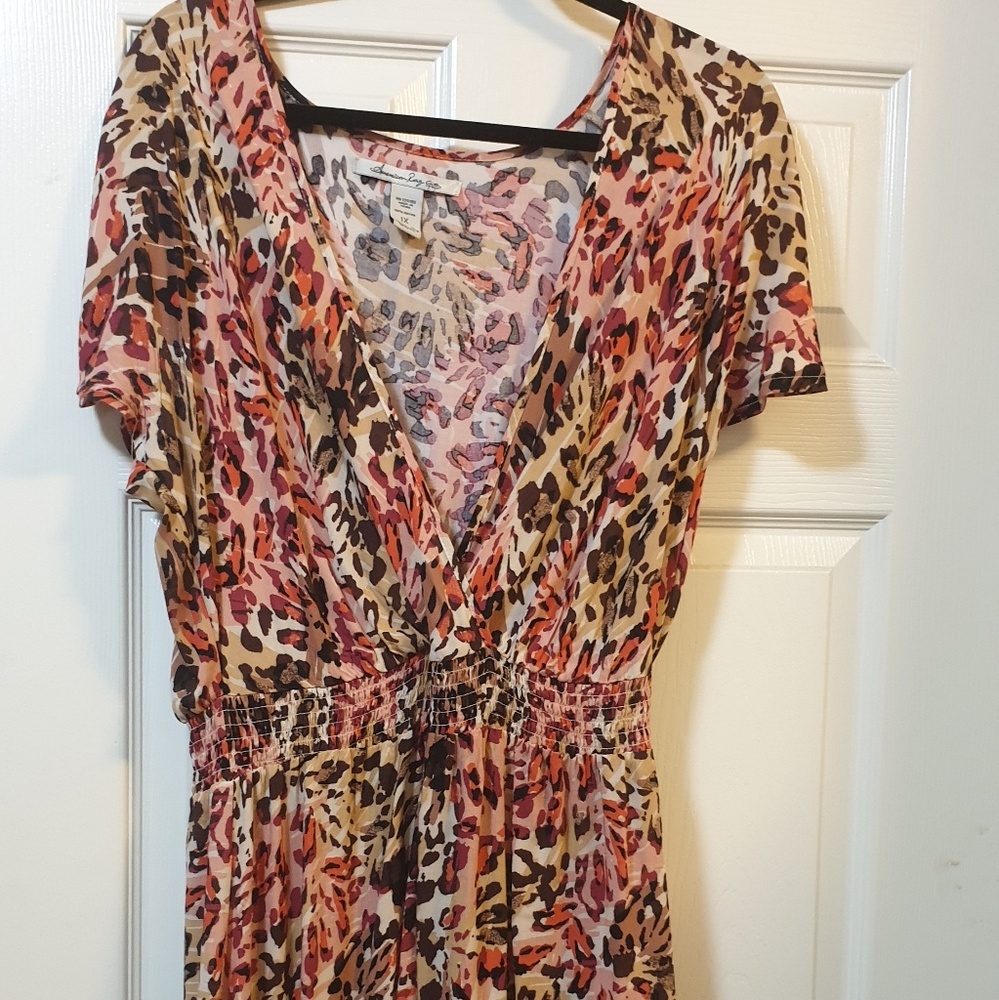 Pink leopard dress